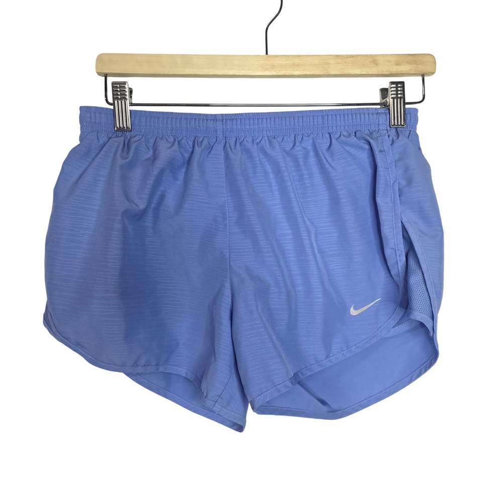 Nike Dri-FIT Running Shorts Women Small Blue Polyester Athletic Gym Workout
